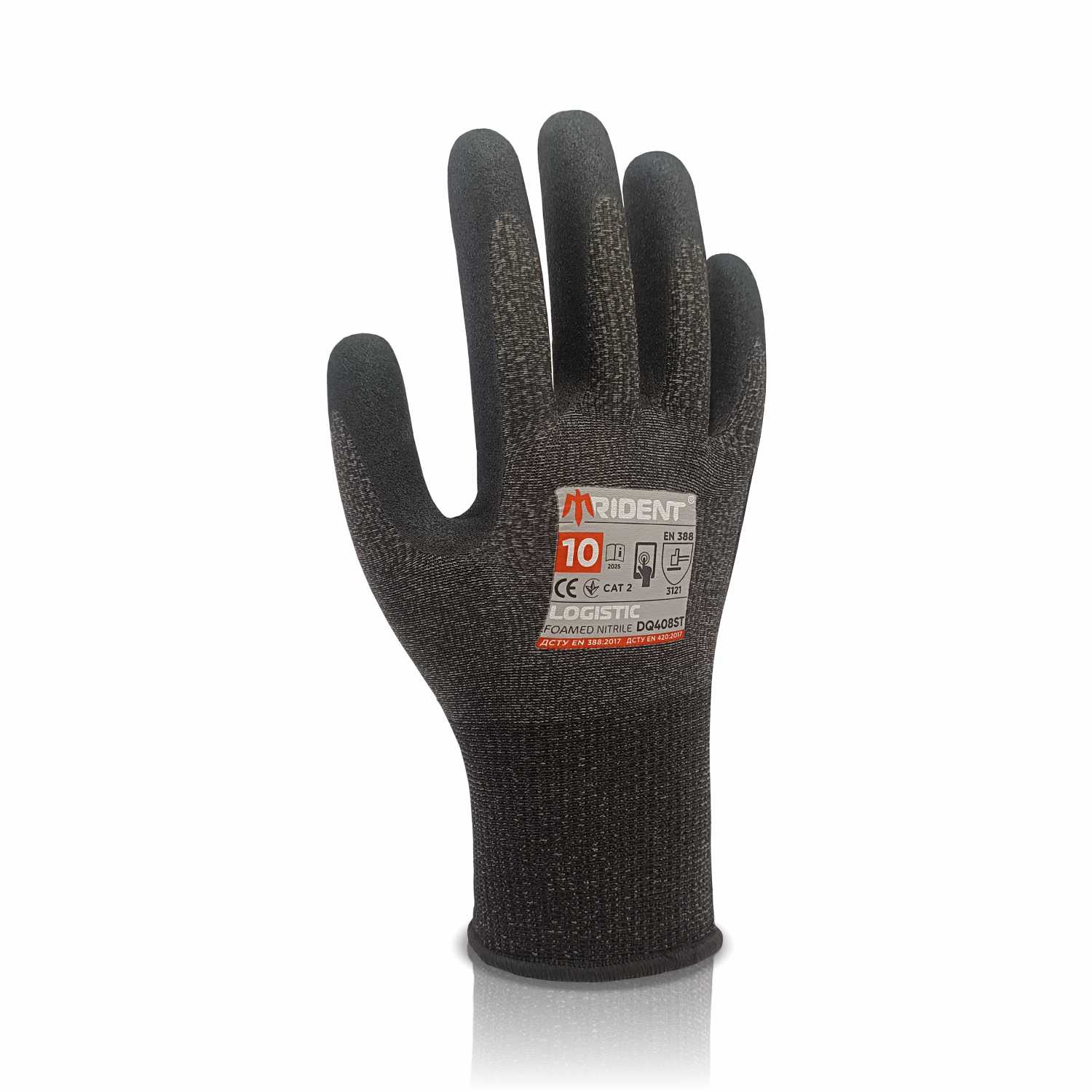 Рукавички покриті вспіненим нітрилом screen-touch TRIDENT LOGISTIC арт. DQ408ST